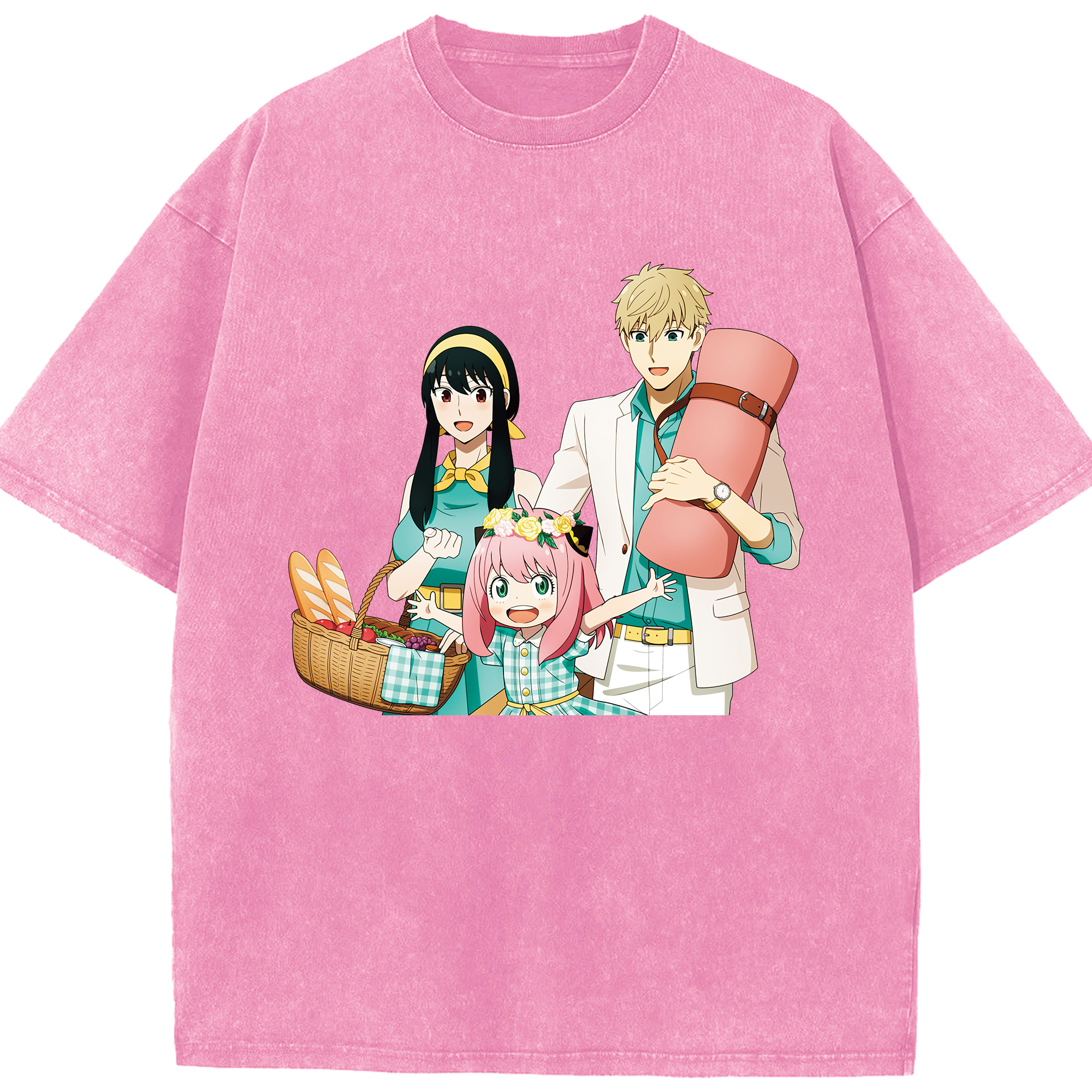 （画像用） SPY×FAMILY间谍家家酒 綿100% ヴィンテージ風 半袖Tシャツ（フロントプリント）